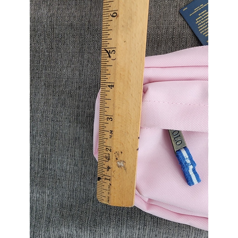 POLO RALPH LAUREN Pink Waist Pack Adjustable Blue White Striped Strap - Picture 9 of 9